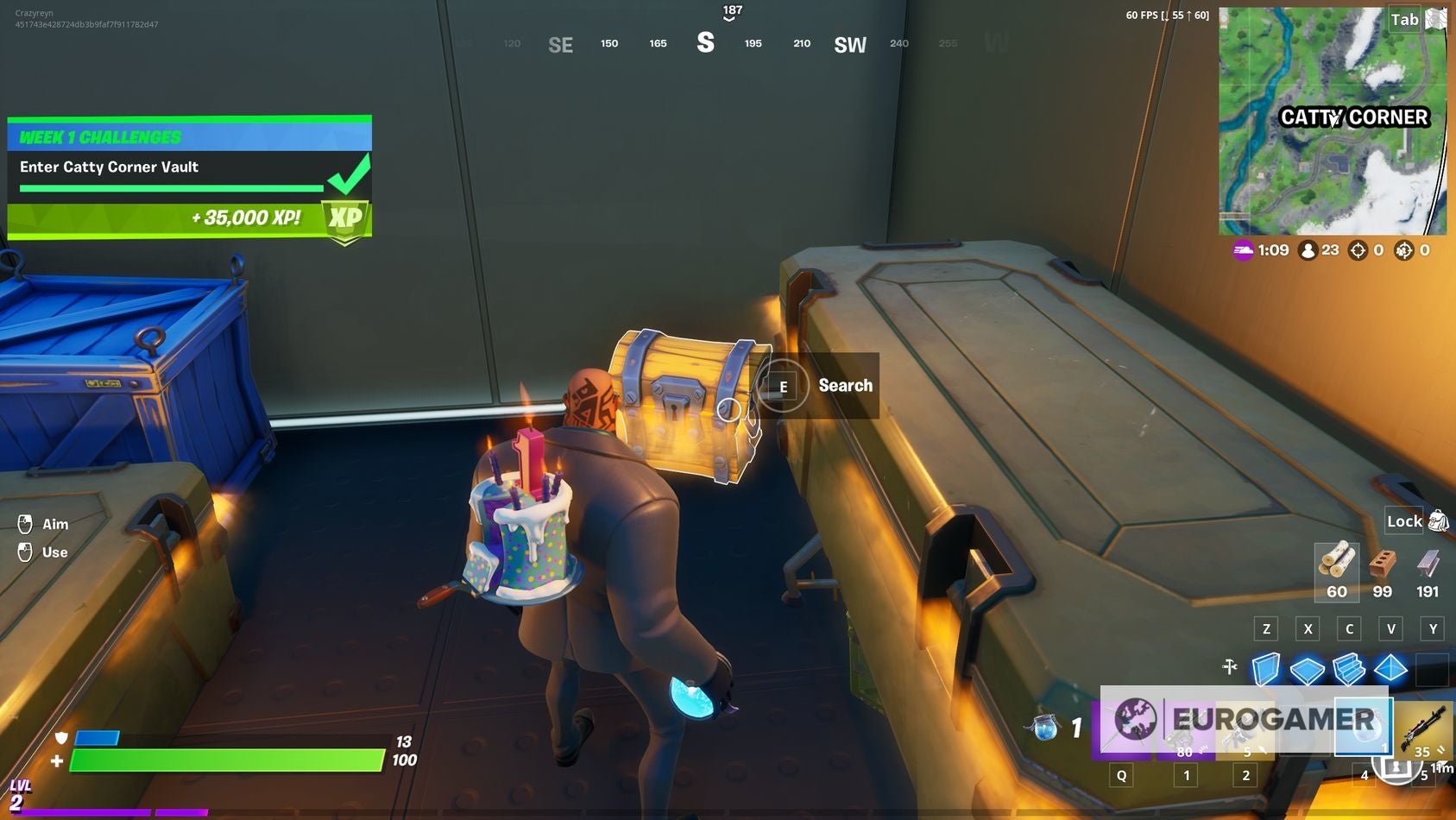 Fortnite Catty Corner Vault location and how to open it with the Catty
